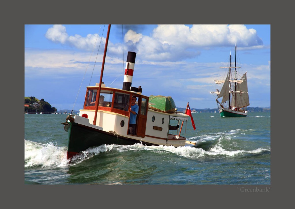 Steam Boat `Greenbank’ and `Breeze’. - The Scow Jane Gifford in Auckland © Paul Gilbert-AquaPx http://www.aquapx.com